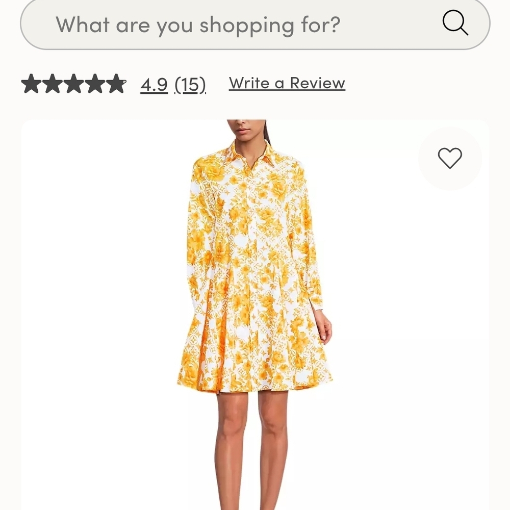 Yellow Floral Women's Dress - Picture 9 of 10